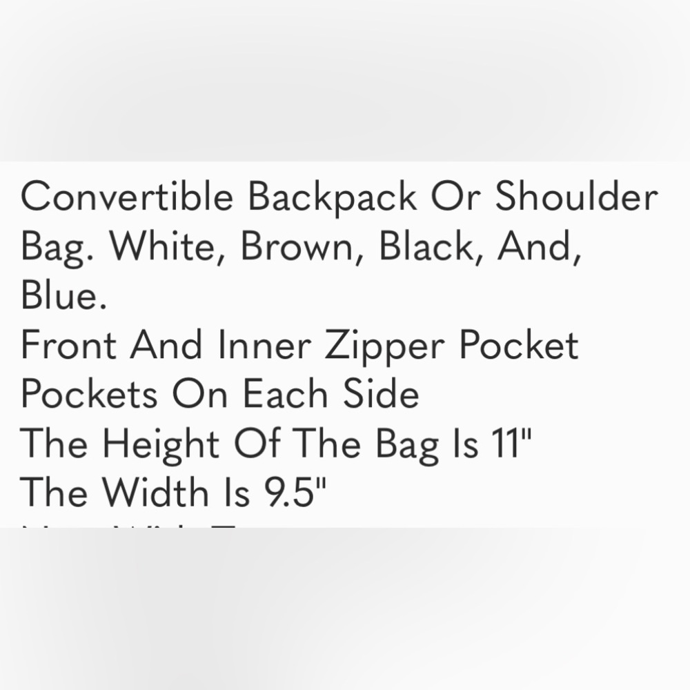 🎒Convertable backpack/shoulder bag - Picture 9 of 15